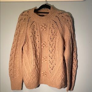 Cable Knit Tan Sweater